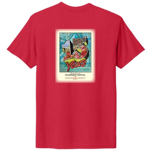 SC Strawberry Festival 2024 Poster, Red, Short Sleeve, Triblend T-shirt ...